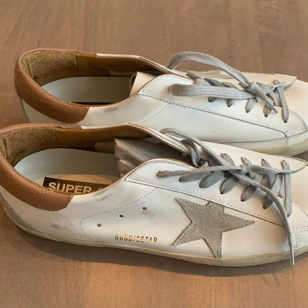 Super Star Classic with Spur Golden Goose-Size 11 white/Ice/Light Brown